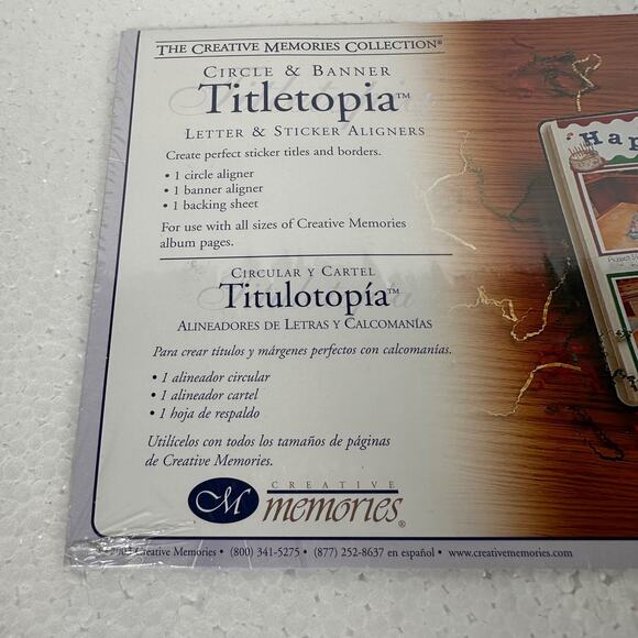 Creative Memories Titletopia Circle & Banner Letter Sticker Aligners New/Sealed - Picture 2 of 4